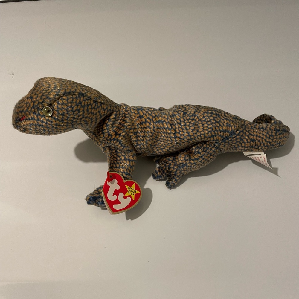 Ty Beanie Original Baby Scaly (the Lizard) 1999, rare, retired, with errors